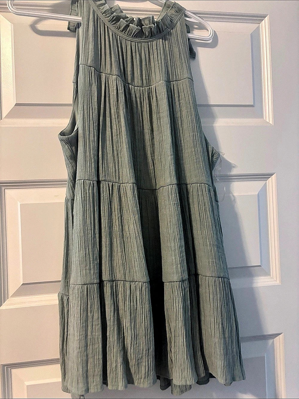 Green Tiered Maxi Dress Like New